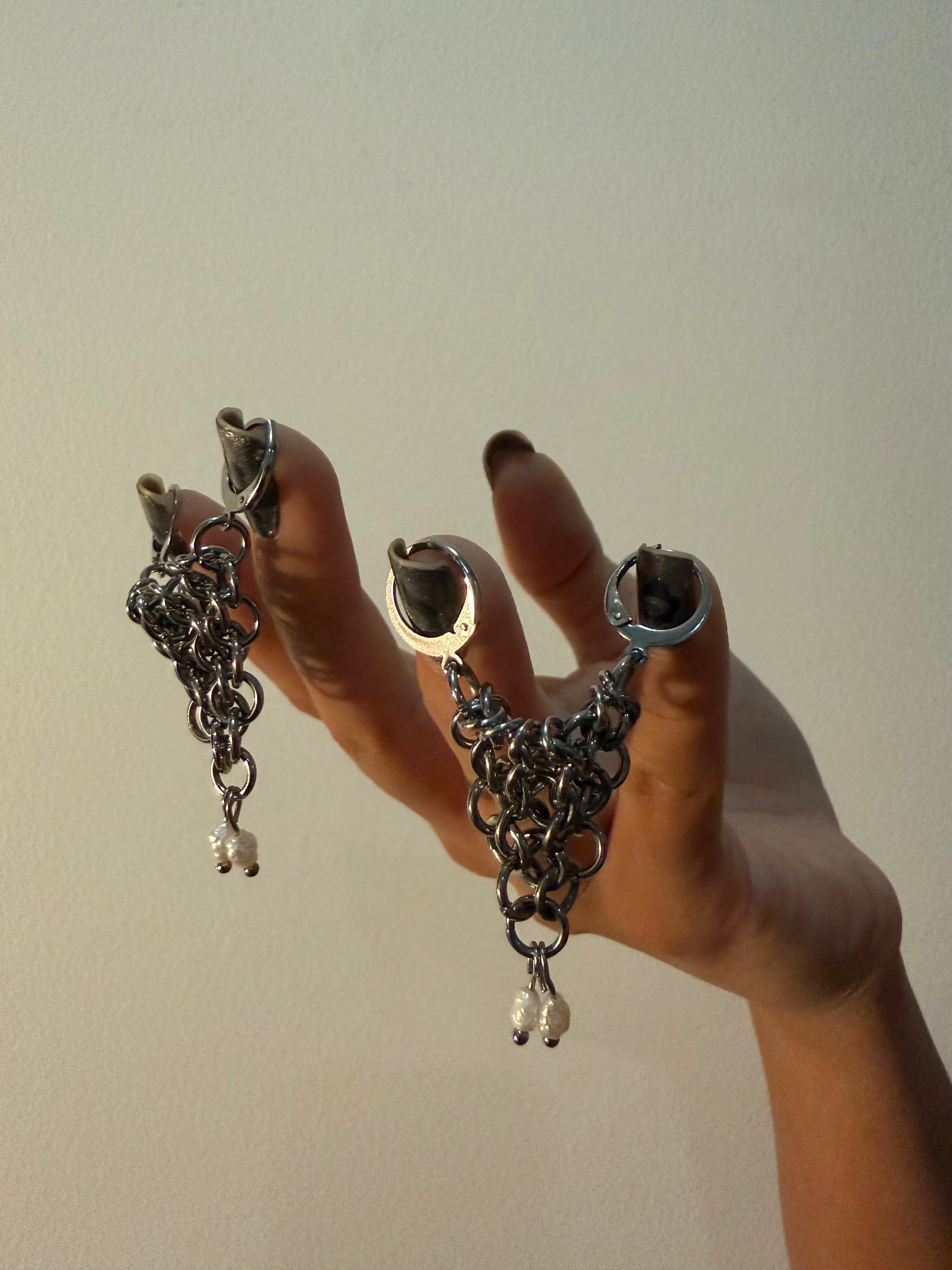 European 4:1 Double Piercing Earrings